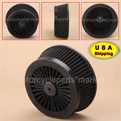 Black Air Cleaner Filter System Inner Element For Harley Fatboy Heritage Softail Foto 1 de 4