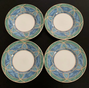 Victoria & Beale FORBIDDEN FRUIT Porcelain Saucers Set of 4 Disc. Pattern EUC - Picture 1 of 6