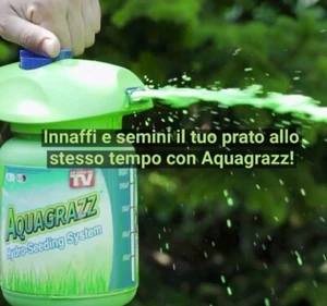 AQUAGRAZZ idrosemina prato sementi giardino folto rigoglioso semi hydro mousse - Foto 1 di 11