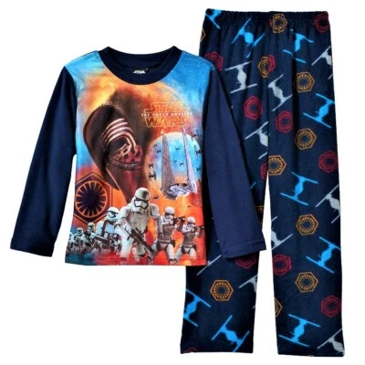 NOVO CONJUNTO DE PIJAMA BOYS STAR WARS FORCE AWAKENS LÃ TAMANHO 4 NOVO COM ETIQUETAS - Imagem 1 de 2