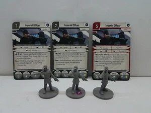 FFG Star Wars IMPERIAL ASSAULT IMPERIAL OFFICERS x3 models unpainted w/ cards - Picture 1 of 3