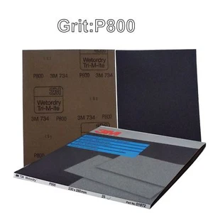 3M Nass oder Trocken TRI-M-ITE 800er-Körnung Schleifpapier 01972 Schleifmittel Nass & Trockenblätter Pack 25 - Bild 1 von 3
