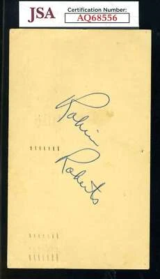 Robin Roberts JSA Coa Signed 1953 GPC Government Postcard Autograph - Image 1 of 2