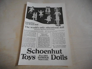 ANUNCIO DE REVISTA DE PRINCIPIOS DE 1900 #A4-177 - MUÑECAS SCHOENHUT - Imagen 1 de 1