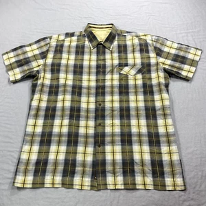 Kuhl Shirt Adult Extra Large Yellow Gray Button Up Outdoor Casual Camp Mens - Picture 1 of 10