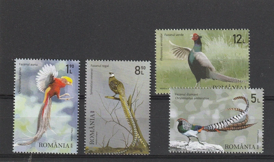 Rumania SELLOS 2020 AVES FAISÁN MNH POST SET NATURALEZA  Foto 1 de 1