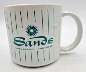 Vintage Sands Hotel & Casino Las Vegas Coffee Tea Mug Cup Teal - Picture 1 of 8