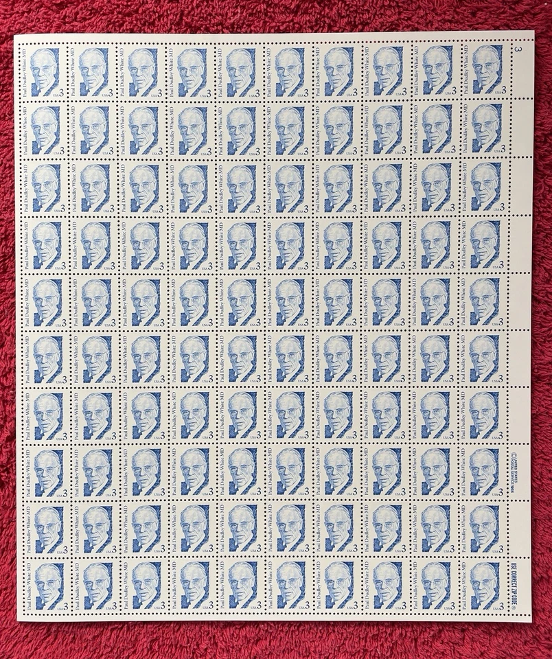 Scott #2170, 3c Dr. Paul Dudley White, Mint sheet/100, UR #3, MNH (R13-102) - Image 1 of 1