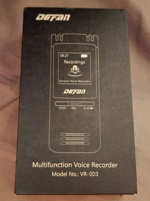 DGFAN Digital Multifunction VOICE RECORDER 8 GB MP3 Player VR-003 Sealed Box New - Image 1 of 4