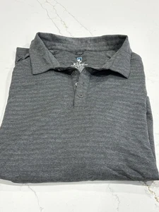 Polo uomo Kuhl grigia AirKuhl manica corta a righe UPF 50+ escursionismo golf XL - Foto 1 di 3