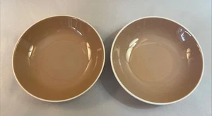 Vintage Harkerware Rosa Kakao Obstschalen 2er Set - Bild 1 von 3