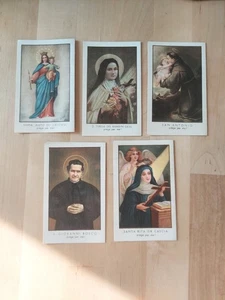 Lotto 5 santini Calendario 1939 Sacro Cuore di Gesù Santi Salesiani Bologna - Picture 1 of 5