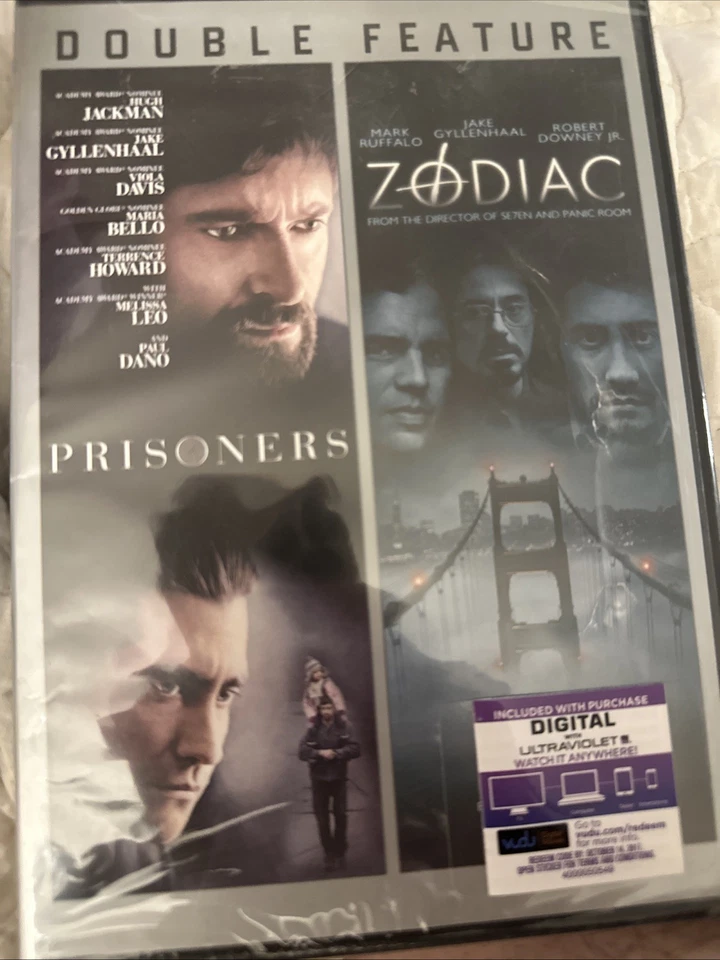 Prisoners & Zodiac DVD Jake Gyllenhaal Double Feature New- 2014 Robert Do