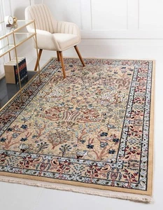 Narenj Collection Area Rug - Bristol (7' 10" x 10' Rectangle, Beige/ Blue) - Picture 1 of 9