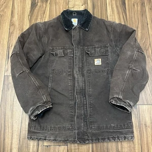 Carhartt Giacca Uomo Media Regolare C26 DKB Fodera Trapuntata Tela Anatra Pesante - Foto 1 di 12