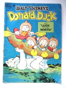 VIERFARBIG #256 - DONALD DUCK IM GLÜCK DES NORDENS VON CARL BARKS, G/VG, 1949 - Bild 1 von 2
