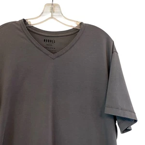 NOBULL T-Shirt Herren XL grau V-Ausschnitt Just The Horns Baumwolle Modal Lycra Mischung - Bild 1 von 9