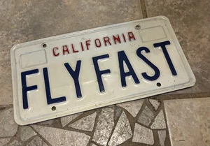 Placa de matrícula de tocador de aviación FLYFAST, avión a reacción California 1997 - Imagen 1 de 4