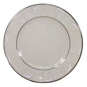 Triomphe Blatt Spitze Brot Butter Teller 6 3/8" Platin Rand China Vintage 1980er - Bild 1 von 3