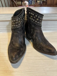 Old Gringo MINIBELINDA Chocolate Brown Womens Ankle Cowboy Boots L992-1 SIZE 7B - Picture 1 of 11
