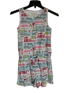 Friends Jumpsuit Romper Junior Girls M (7/8) Multi Color TV Show Quotes Theme - Picture 1 of 11