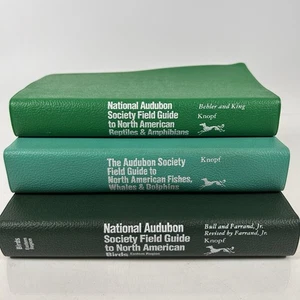 Lot Of 3 National Audubon Society Field Guides Books: Birds, Reptiles, & Fishes - Foto 1 di 7