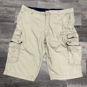 Wear First Cargo Shorts Men's Size 38x14 Baggy Tan Beige Ripstop Outdoors Hiking - Picture 1 of 7