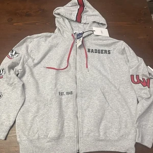 Chaqueta con Capucha Wisconsin Badgers Cremallera Completa - USADA por Erin Andrews Mujer’s Med NUEVA - Imagen 1 de 11