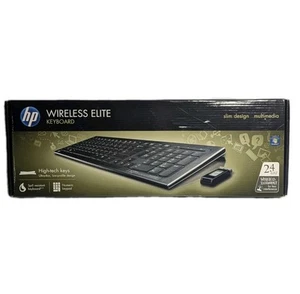 HP Wireless Elite Keyboard RK713A Black NEW OPEN BOX with Dongle - Picture 1 of 4
