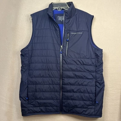 Мужской пуховик Vineyard Vines средний синий функциональная вафельная вязаная подкладка - Изображение 1 из 4