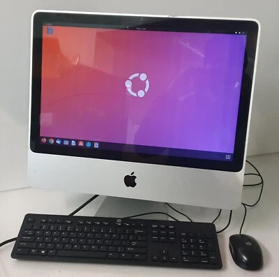 Linux Ubuntu Apple iMac A1224 All in One PC Intel 8GB Ram 320GB HDD Ready to use - Image 1 of 4