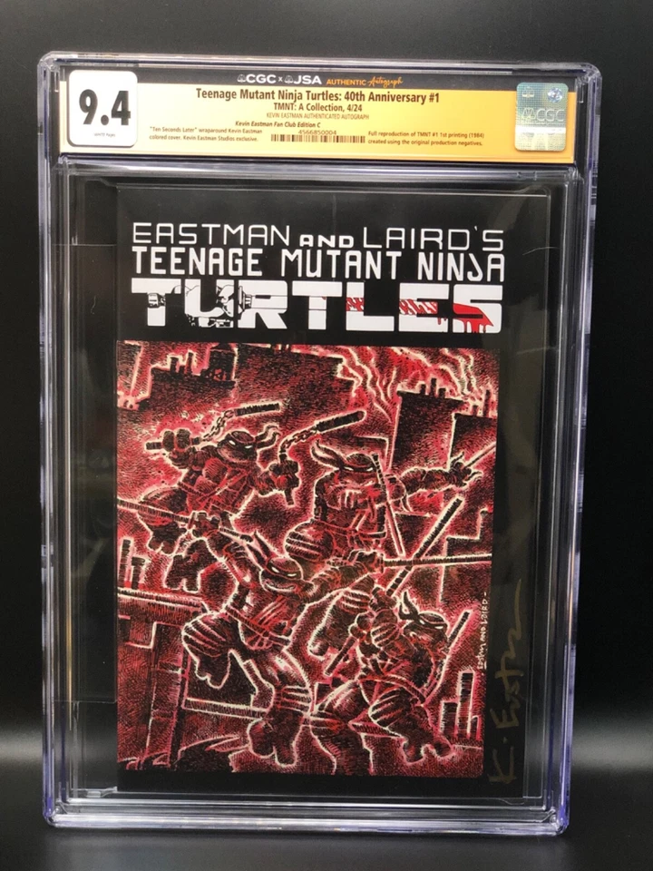 Teenage Mutant Ninja Turtles: 40th Anniversary RED CGC 9.4 Signed Kevin Eastman - Image 1 of 4