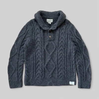 Suéter Denim & Supply Ralph Lauren tejido con cable cuello chal mezcla de lana talla M Foto 1 de 4