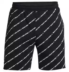 Under Armour Project Rock Shorts Mens Medium Fleece Black BOH MSRP $80 The Rock - Picture 1 of 5