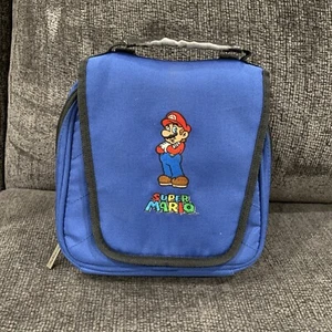 Super Mario Nintendo DS Messenger Style Carrying Case - 2DS, 3DS, Blue, Zipper - Picture 1 of 12