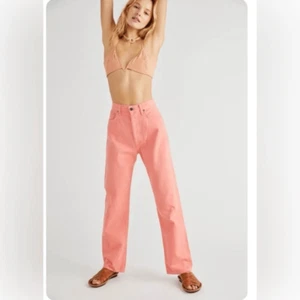 NWT Agolde 90s Pinch Waist Peach Orange High Rise Straight Leg Jeans Pink sz 27 - Picture 1 of 16