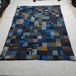 BORO Trapo Teñido Índigo Japonés Vintage Múltiples Vías Patchwork Arte Antiguo JP - Imagen 1 de 2