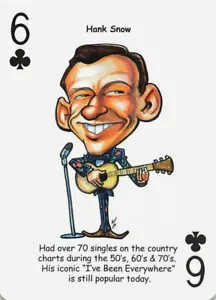 Tarjeta de juego de intercambio único Hank Snow Country - 1 tarjeta - Imagen 1 de 2
