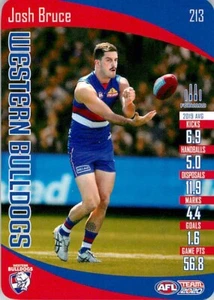 2020 WESTERN BULLDOGS AFL Card JOSH BRUCE Teamcoach - Picture 1 of 2