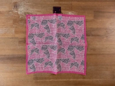 ISAIA Napoli pink linen pocket square authentic NWT hand made in Italy - Image 1 of 4