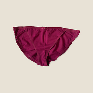Lane Bryant Cacique 22/24 Cotton String Bikini Lace Back Panty Raspberry Pink