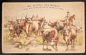 Late 1800's Antique Merchant Trade Advertising Card St. Louis Beef Canning Co - Picture 1 of 2
