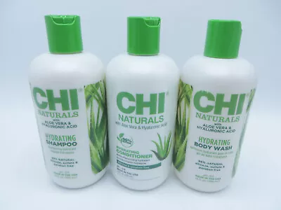CHI NATURALS HYDRATING SHAMPOO & CONDITIONER & BODY WASH 12 oz Trio! - Image 1 of 2