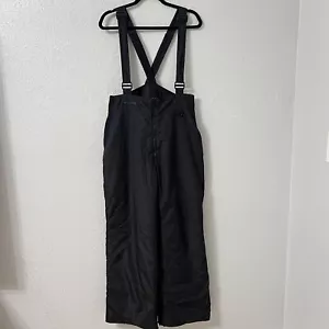 Vintage Columbia Women’s Ski Overalls Snowsuit Bibs Black Adjustable Size XL - Picture 1 of 8