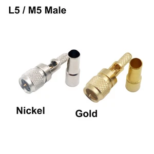 10pcs M5/L5 Male Connector Crimp RG174 RG316 Cable for Ultrasonic Flaw Detector - Picture 1 of 16
