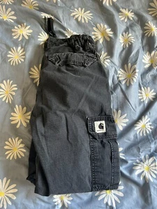 Pantalones cargo Carhartt WIP para mujer talla 26 negros bolsillo ropa de calle pantalones W26 L28 - Imagen 1 de 6