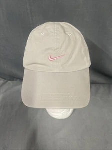 Nike Women’s Tan Hat With Pink Swoosh  Team Nike Used In Nice Shape Adjustable - Picture 1 of 20