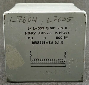 Paolo Pisoni 64L-033 G801 Trasformatore Bobina Soffocamento 3.1Ohm 0.1H 1A per Amplificatori Tube - Foto 1 di 6
