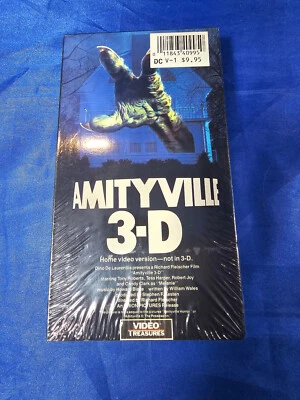 AMITYVILLE 3-D VHS Factory Sealed Orion Horror Video Treasures - Image 1 of 4