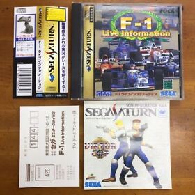Sega Saturn F-1 Live Information F1 With Obi Postcard